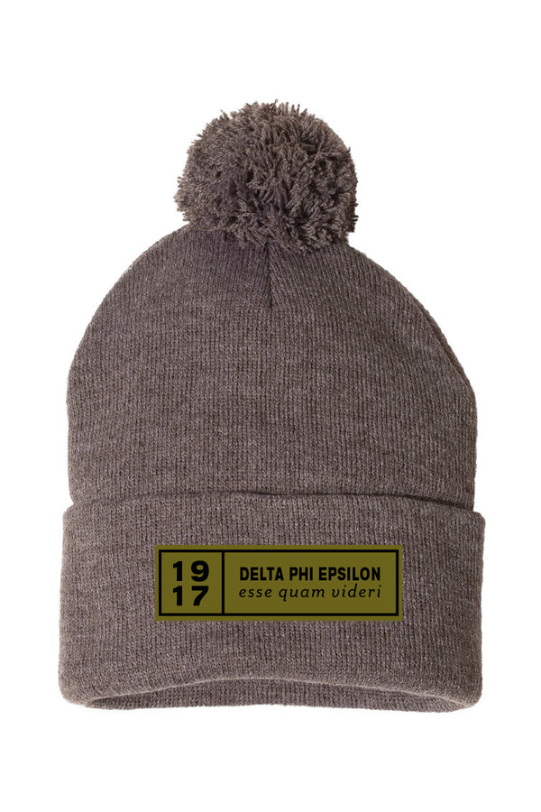 Khaki Patch Beanie