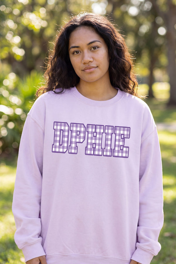 Gingham Crewneck