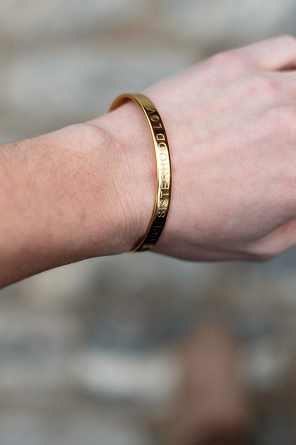 Justice, Sisterhood, Love Gold Bracelet