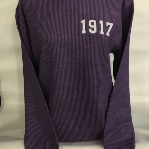 Purple 1917 Corded Crew
